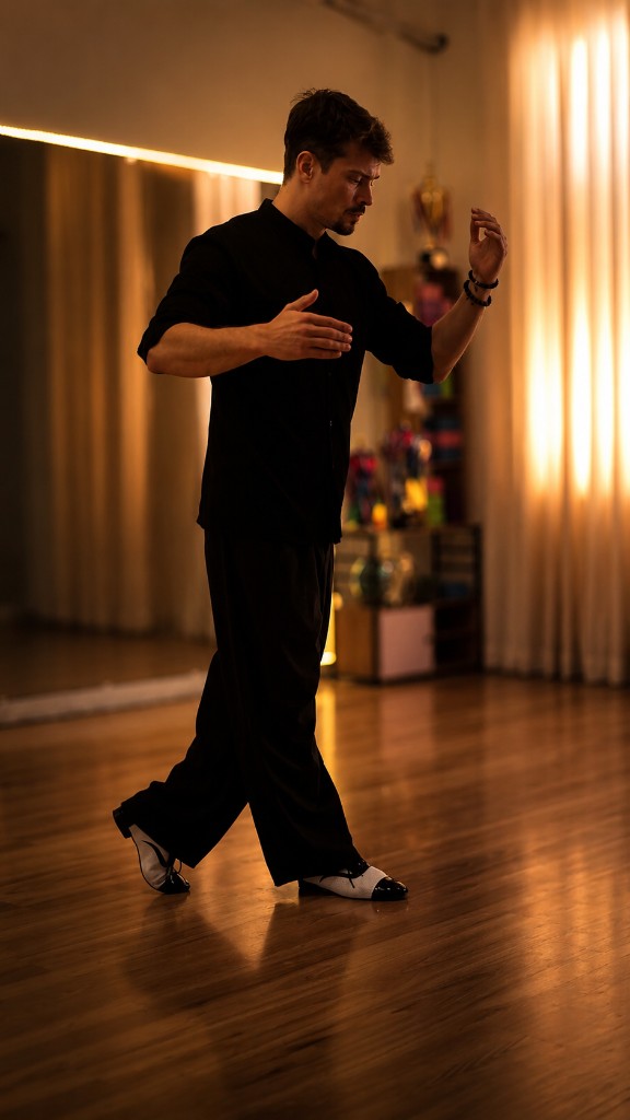 Tango dancer in motion